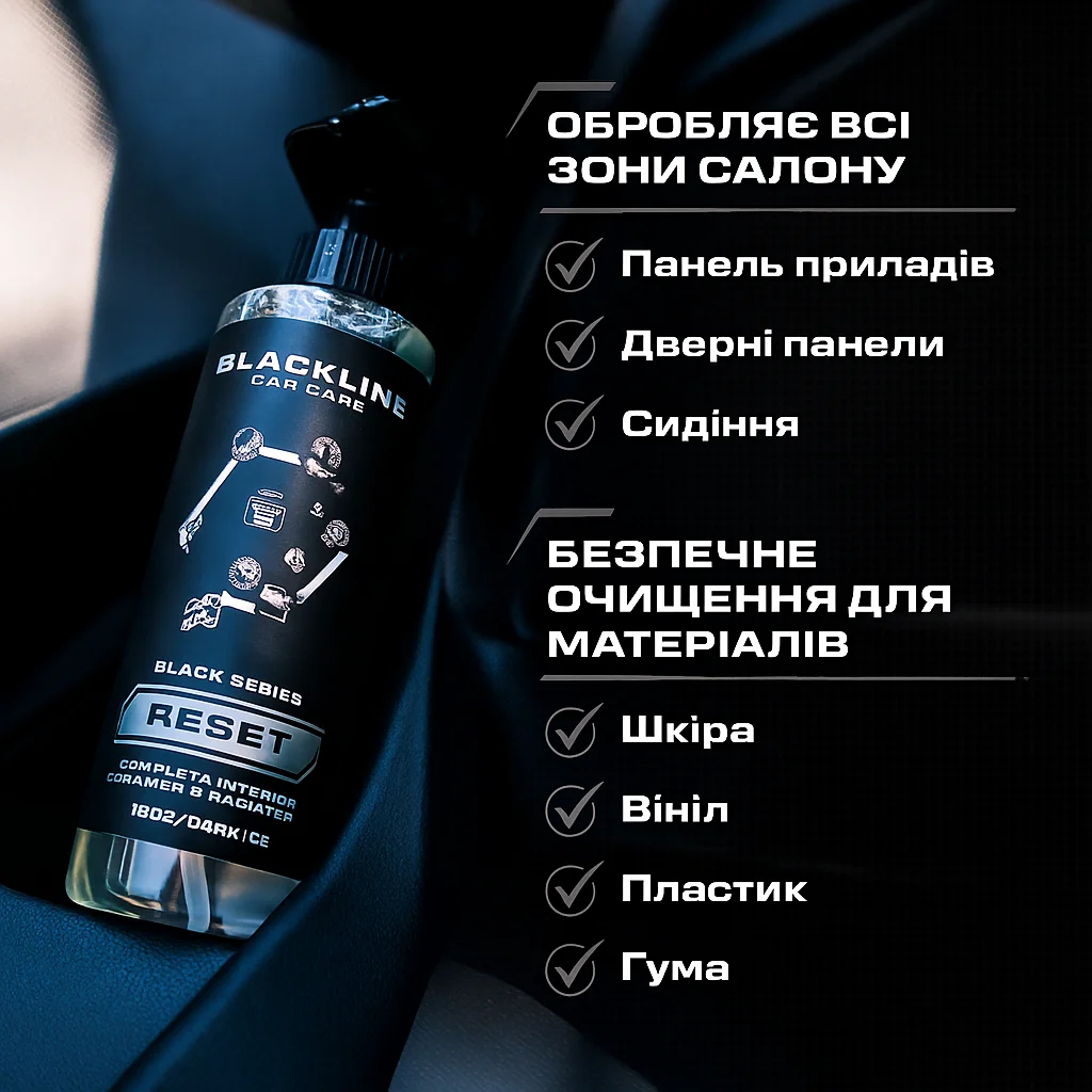 Обробляє всі зони салону